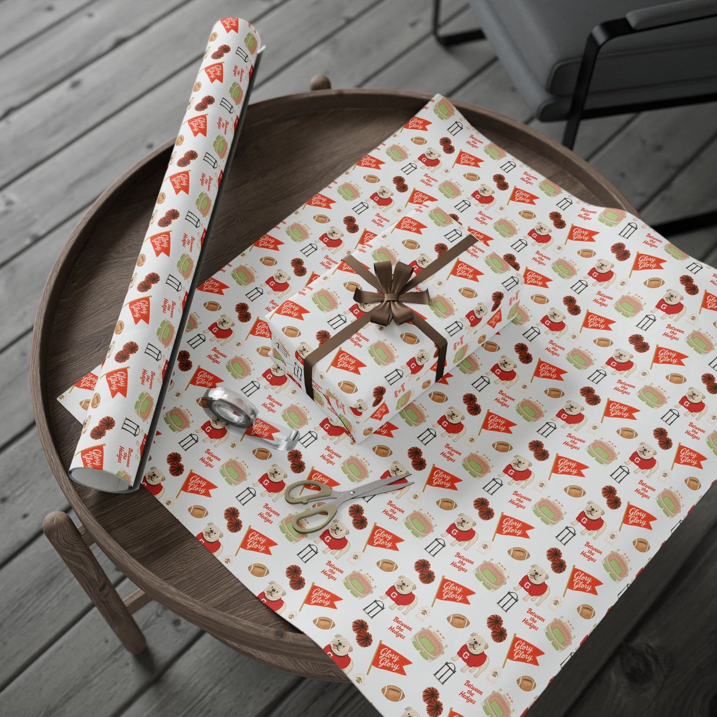 UGA football themed wrapping paper
Georgia Bulldog birthday wrapping paper