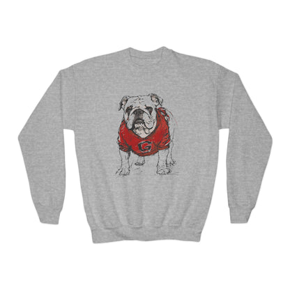 Kids Painted Bulldog in Color Sweatshirt