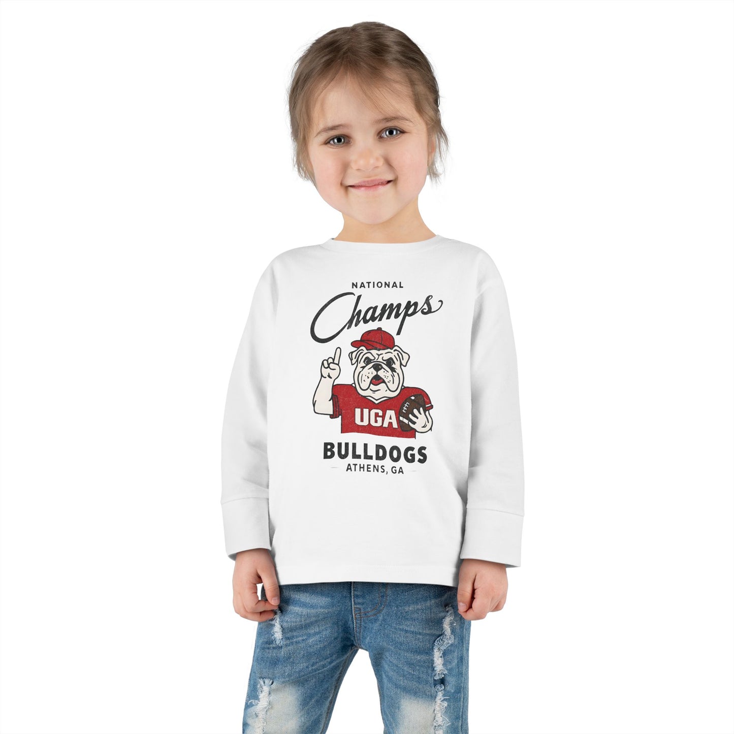 Toddler Georgia National Champs Long Sleeve Tshirt