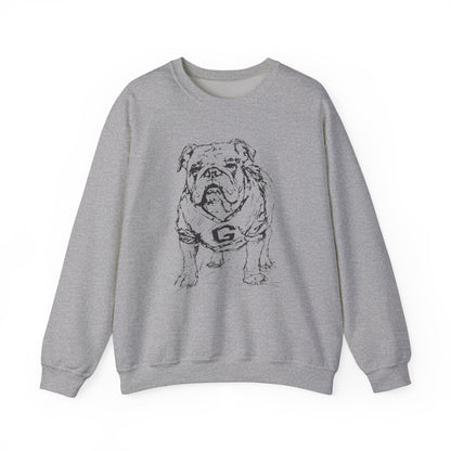 Adult Painted Bulldog Sweatshirt