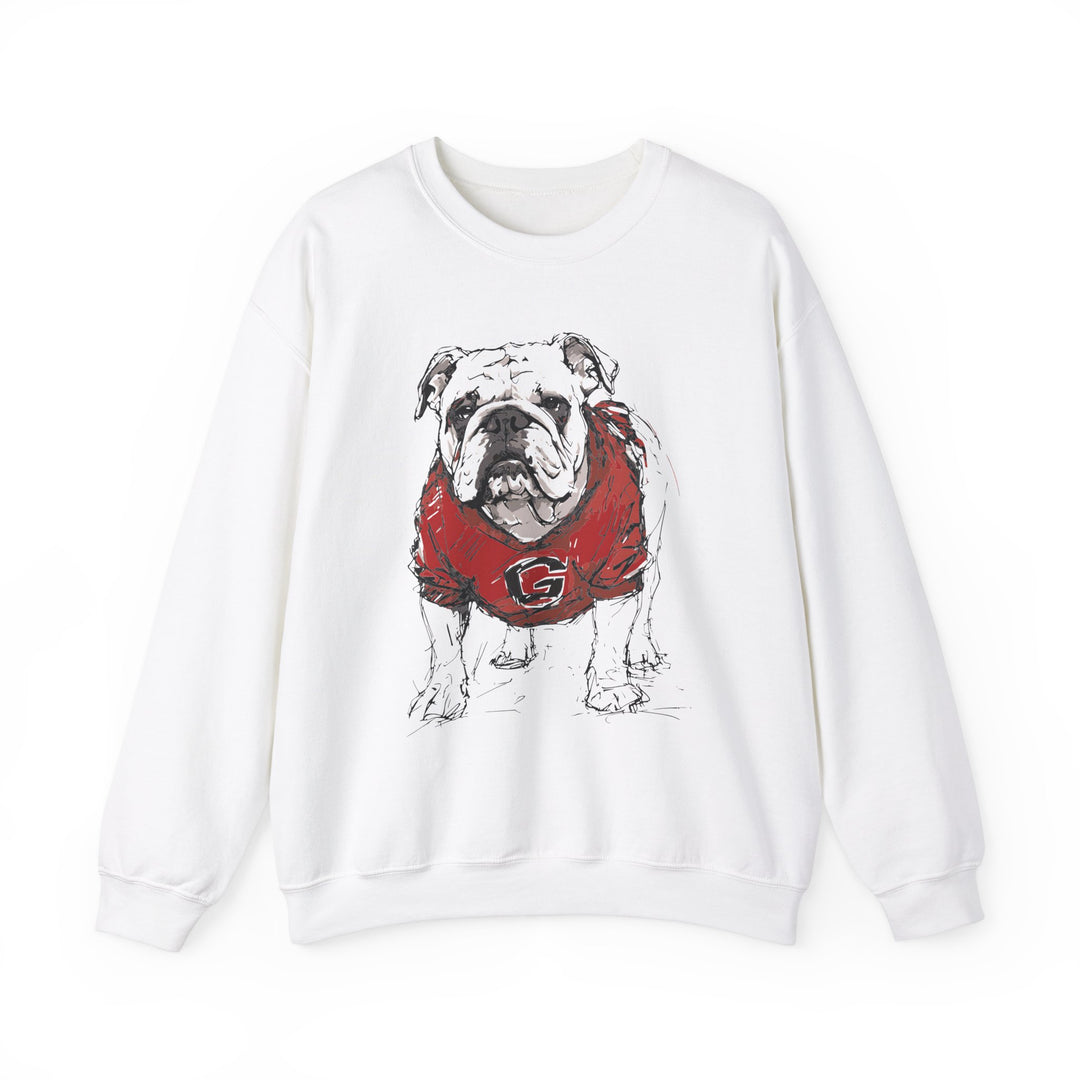 Adult Georgia Bulldogs crewneck sweatshirt in white