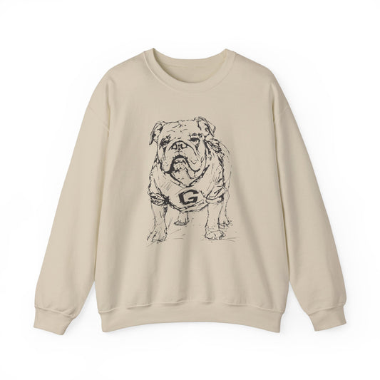 Adult Painted Bulldog Sweatshirt