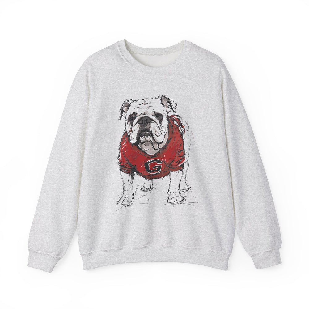 Adult Georgia Bulldogs crewneck sweatshirt in ash