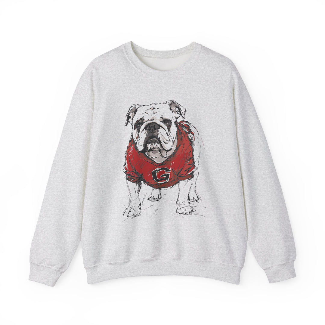 Adult Georgia Bulldogs crewneck sweatshirt in ash