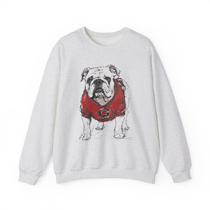 Adult Georgia Bulldogs crewneck sweatshirt in ash