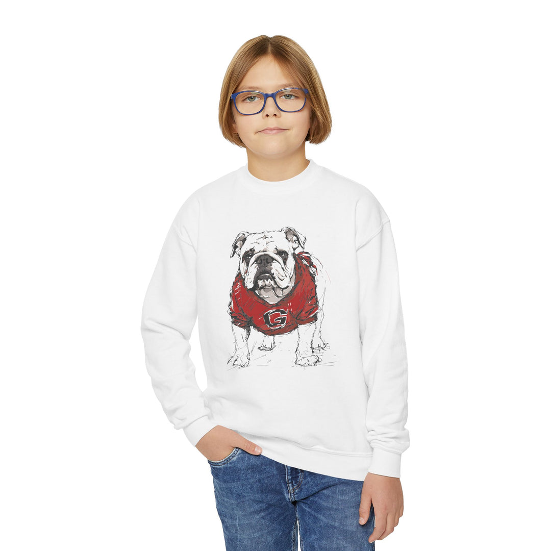 Kids Painted Bulldog in Color Sweatshirt