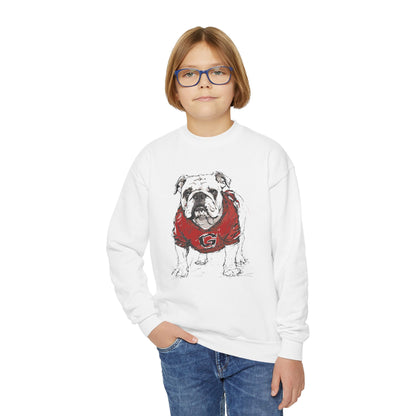 Kids Painted Bulldog in Color Sweatshirt