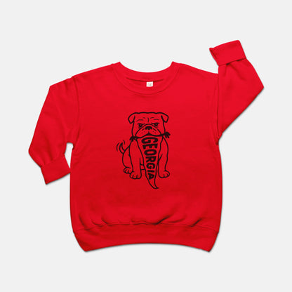 Toddler Georgia Bulldog Pennant Sweatshirt