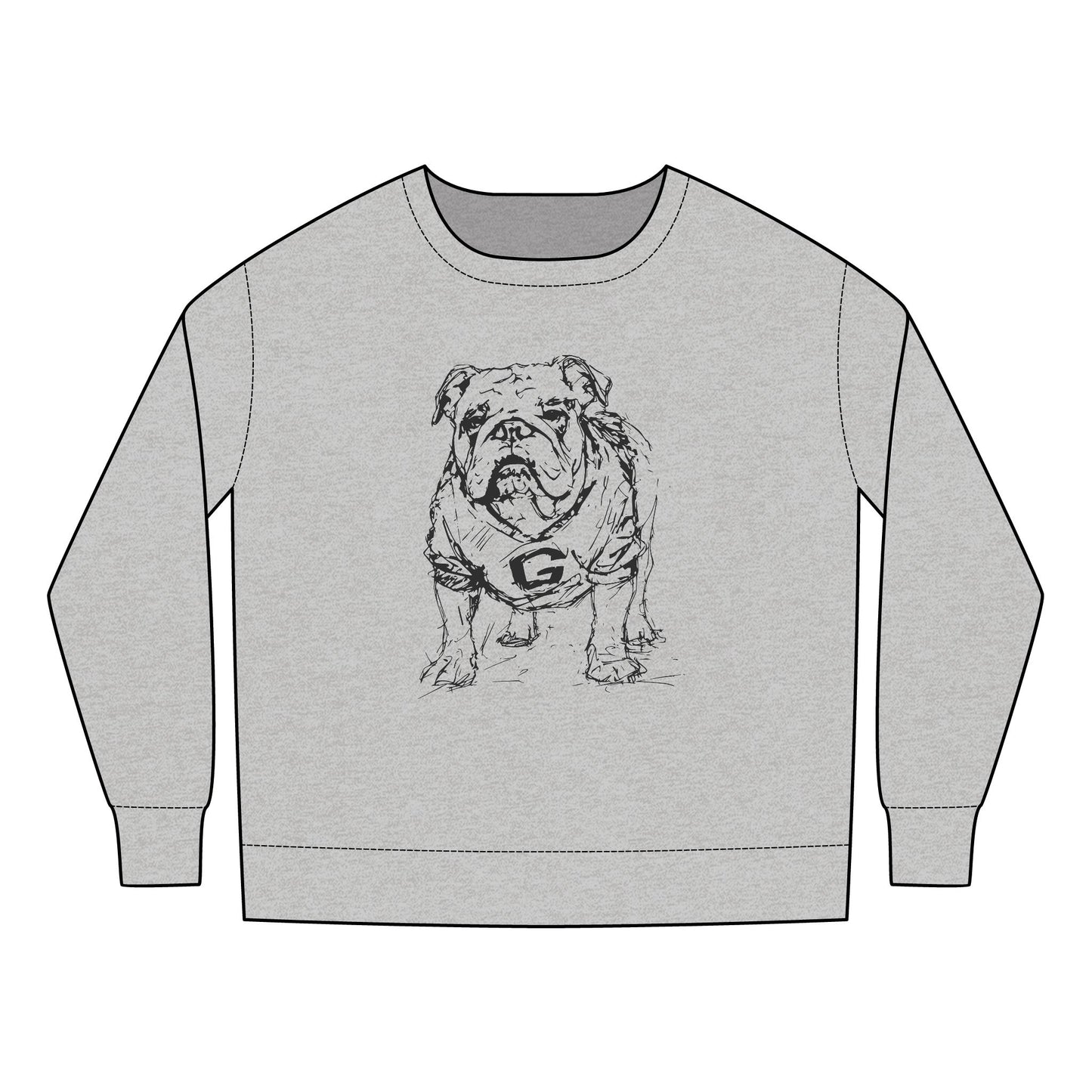 Toddler Painted Bulldog Sweatshirt