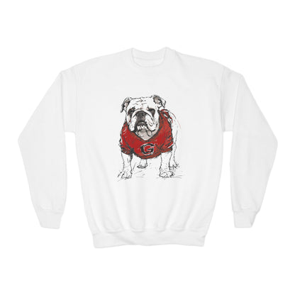 Kids Painted Bulldog in Color Sweatshirt