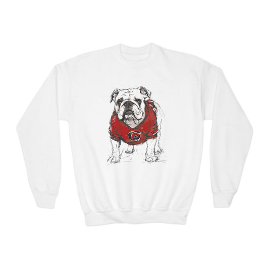 Kids Painted Bulldog in Color Sweatshirt