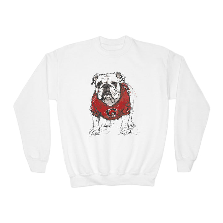 Kids Painted Bulldog in Color Sweatshirt