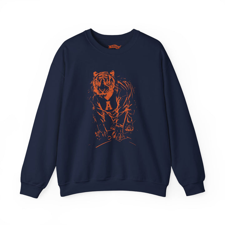 Adult Painted Auburn Tiger Sweatshirt