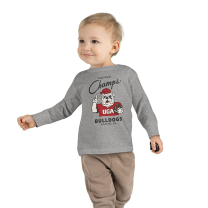 Toddler Georgia National Champs Long Sleeve Tshirt