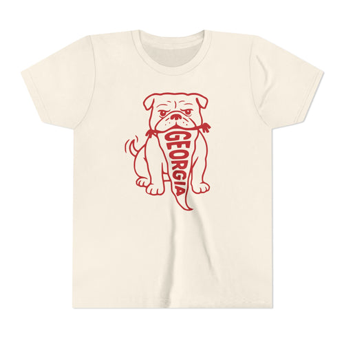 Front view of Georgia Bulldog toddler t-shirt
