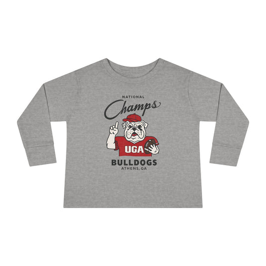 Toddler Georgia National Champs Long Sleeve Tshirt