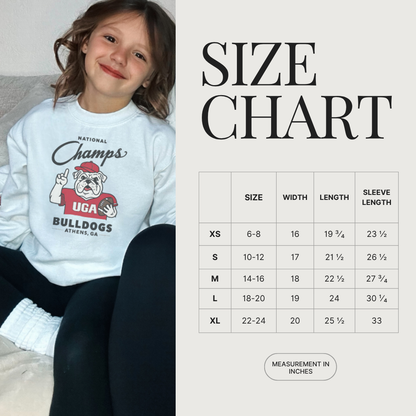 Kids (5T-XL) Embroidered Auburn Pennant Sweatshirt