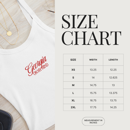 Adult Embroidered Georgia Lets Go Georgia Tank Top