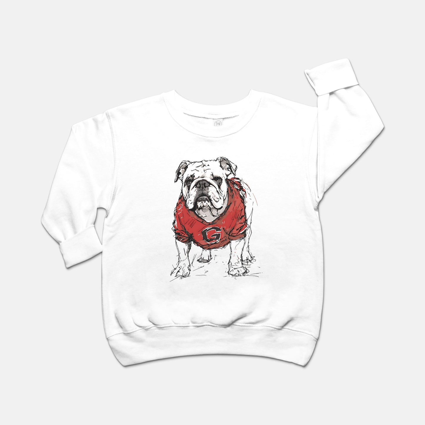 Toddler Painted Bulldog in Color Sweatshirt