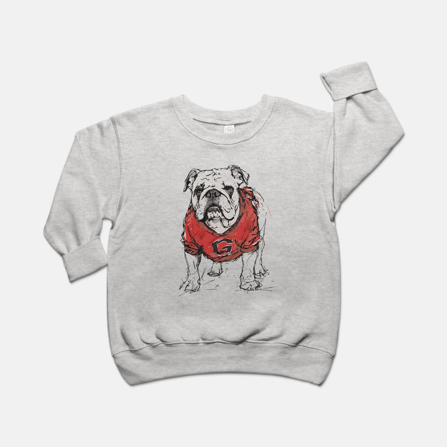 Toddler Painted Bulldog in Color Sweatshirt