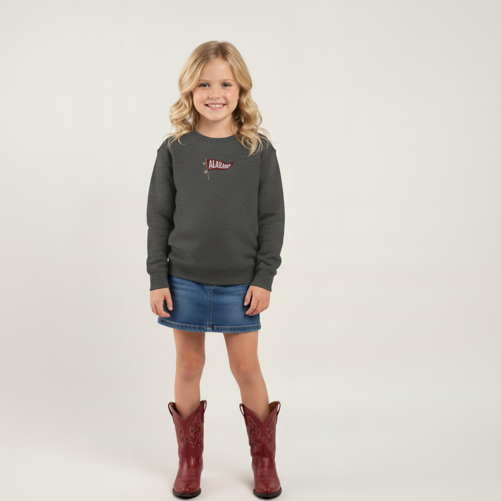 Kids (5T-XL) Embroidered Alabama Pennant Sweatshirt