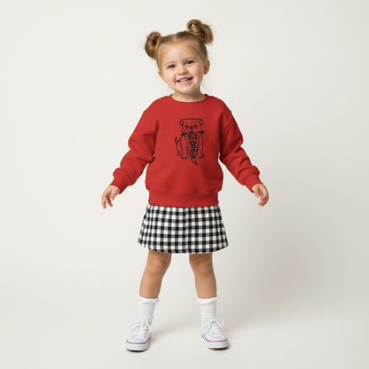 Toddler Georgia Bulldog Pennant Sweatshirt